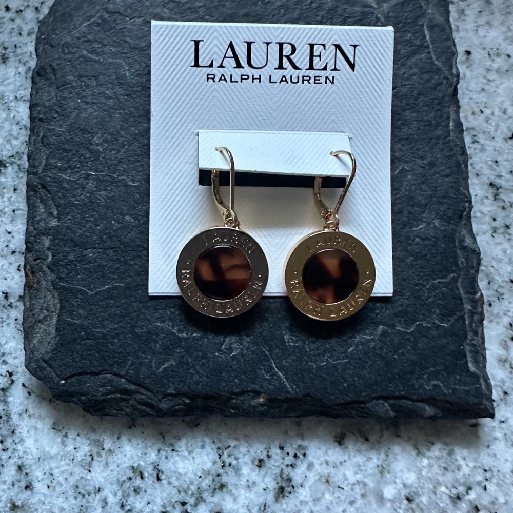 Lauren Ralph Lauren Gold and Tortoise Earrings